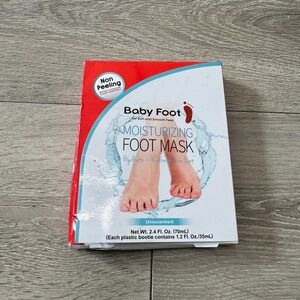 Baby Foot NIB Moisturizing Foot Mask Non-Peeling Unscented 1 Pair 2.4oz